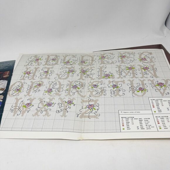 Lot of 3 Counted‎ Cross Stitch Alphabet Monogram Patterns Leaflets Vintage - Picture 9 of 9